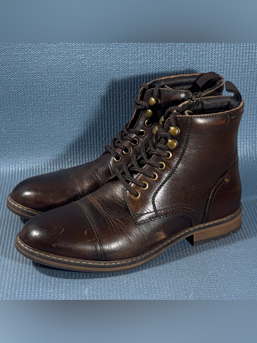 Crown Vintage Cabastian Brown Leather Side Zip Boots Men’s Size 8.5